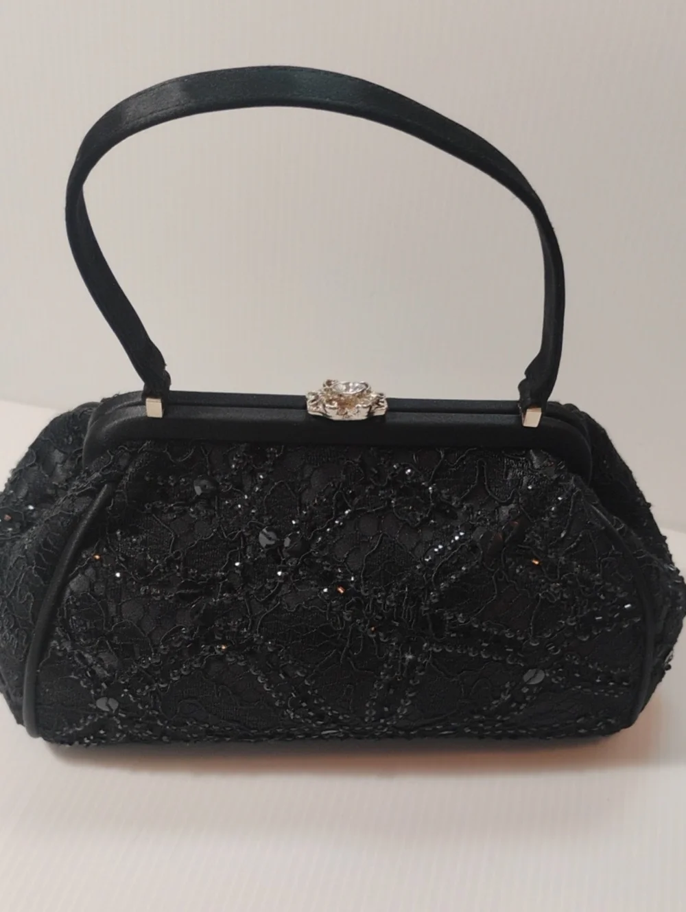 Talbots Vintage Black Beaded Purse/Clutch Vintage And Wonderful